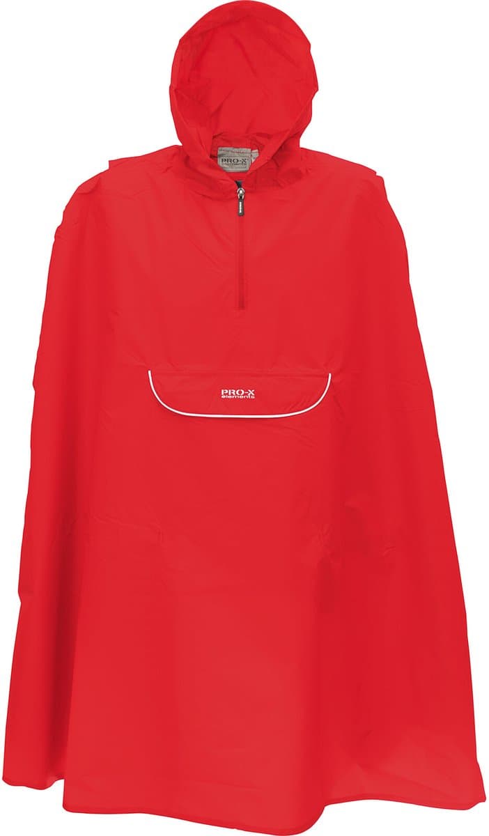 Pro-X Elements - Opbergbare regenponcho voor kinderen - Pasino - Rood - maat 140cm