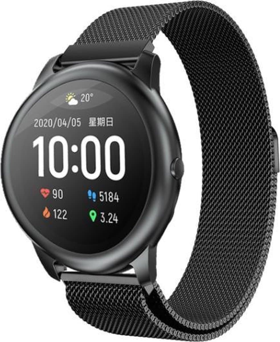 Xiaomi Haylou Solar Milanese band - zwart - 46mm