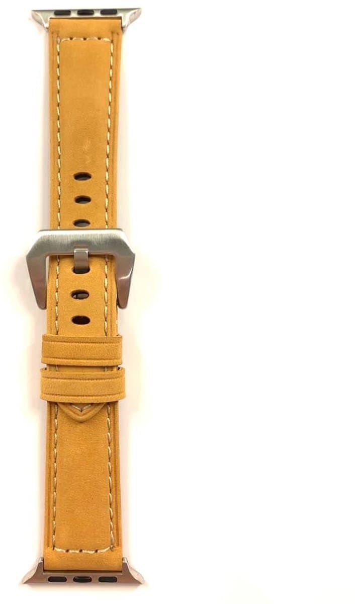 watchbands-shop.nl Leren bandje - Apple Watch Series 1/2/3/4 (42&44mm) - Bruin