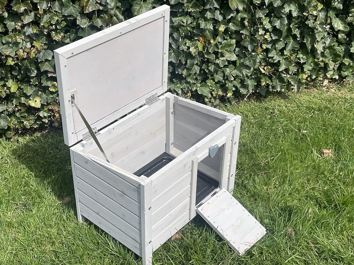 Grizo Konijnenhok Raoul - White Wash - 53x37.5x46cm