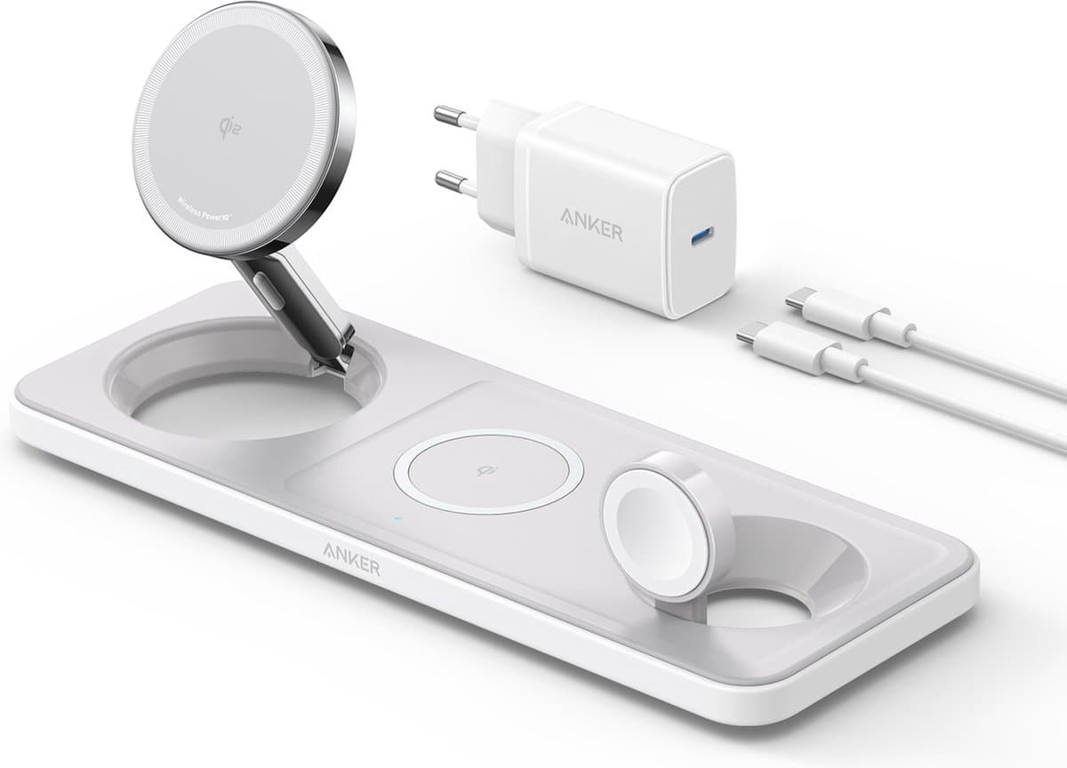 Anker MagGo-1 universele witte USB draadloze snellader voor binnen