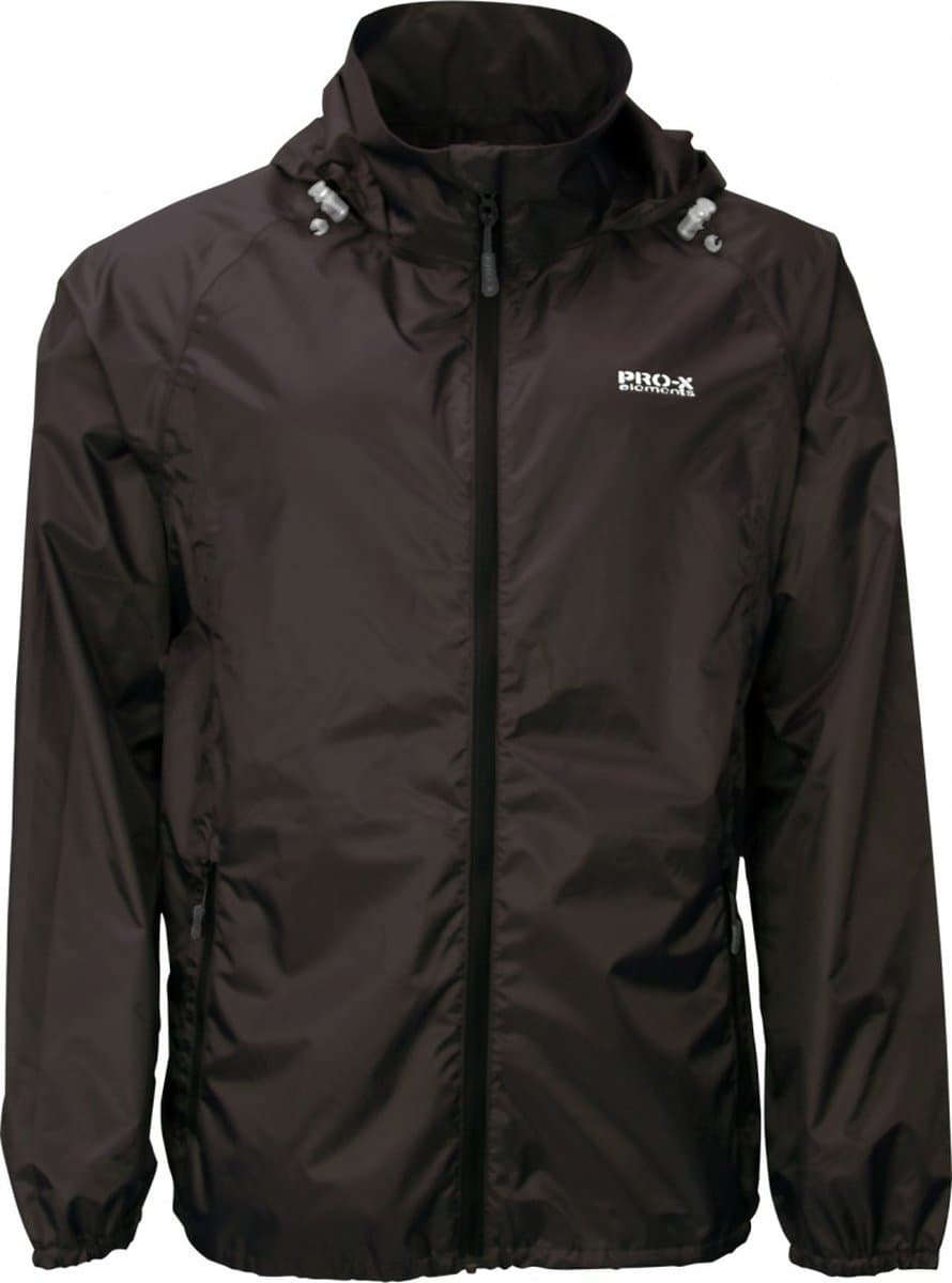 Antraciet lichtgewicht heren regenjas Packable van Pro-X Elements 6XL