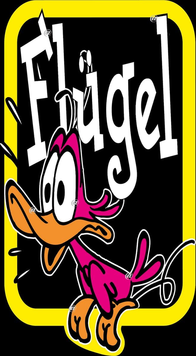 Flugel - The Duck Metalen Wandbord, Maat:20x30 cm Drank-Werkplaats-Garage-Classic Car-oldtimer-Man Cave-Wandbord Mancave-Kroeg decoratie-Tekstbord-Metalen wanddecoratie
