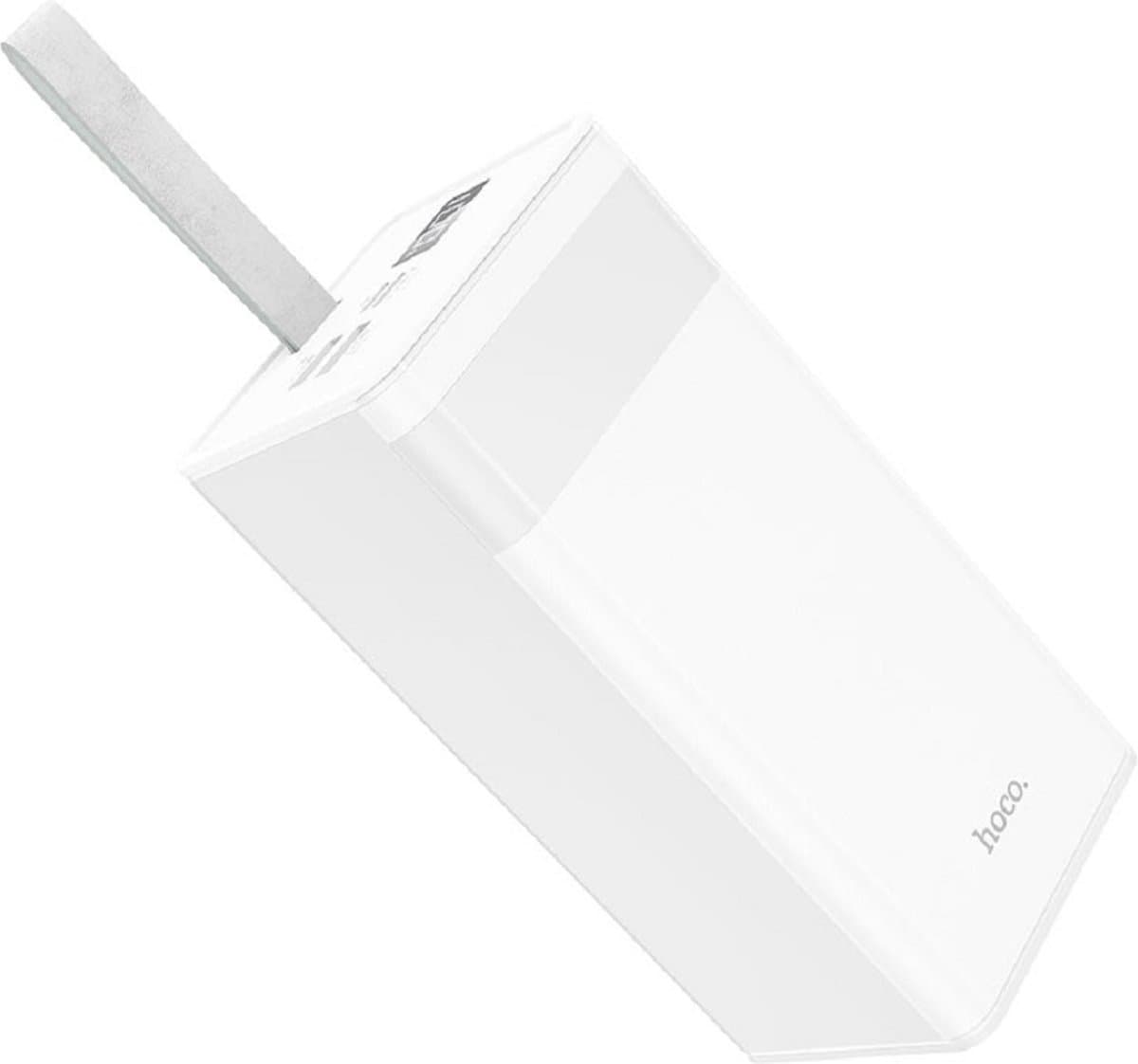 Hoco Powerbank 50.000 mAh - Ultieme Snellader (45W PD & QC) - USB-C & 2x USB-A Output - Geschikt voor alle soorten smartphones & tablets - Wit