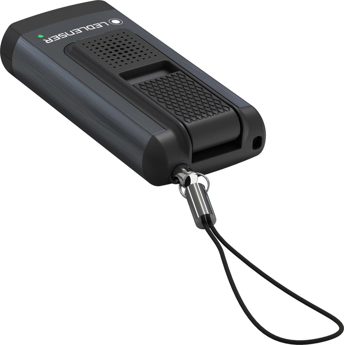 Ledlenser K6R SAFETY GREY - sleutelhanger - oplaadbaar - 400 lumen - alarm
