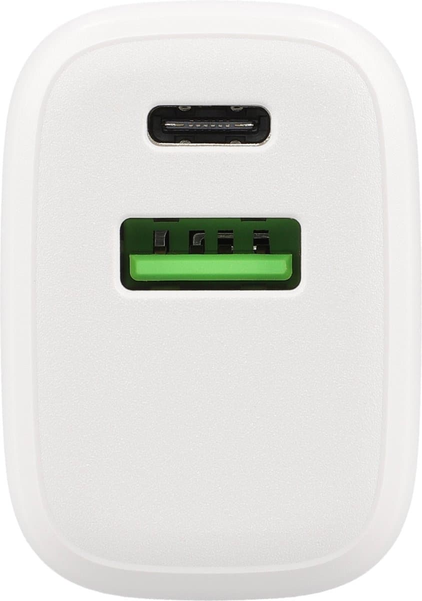 Musthavz Dual USB / USB-C Oplader Power Delivery 20W 2.2A - Wit