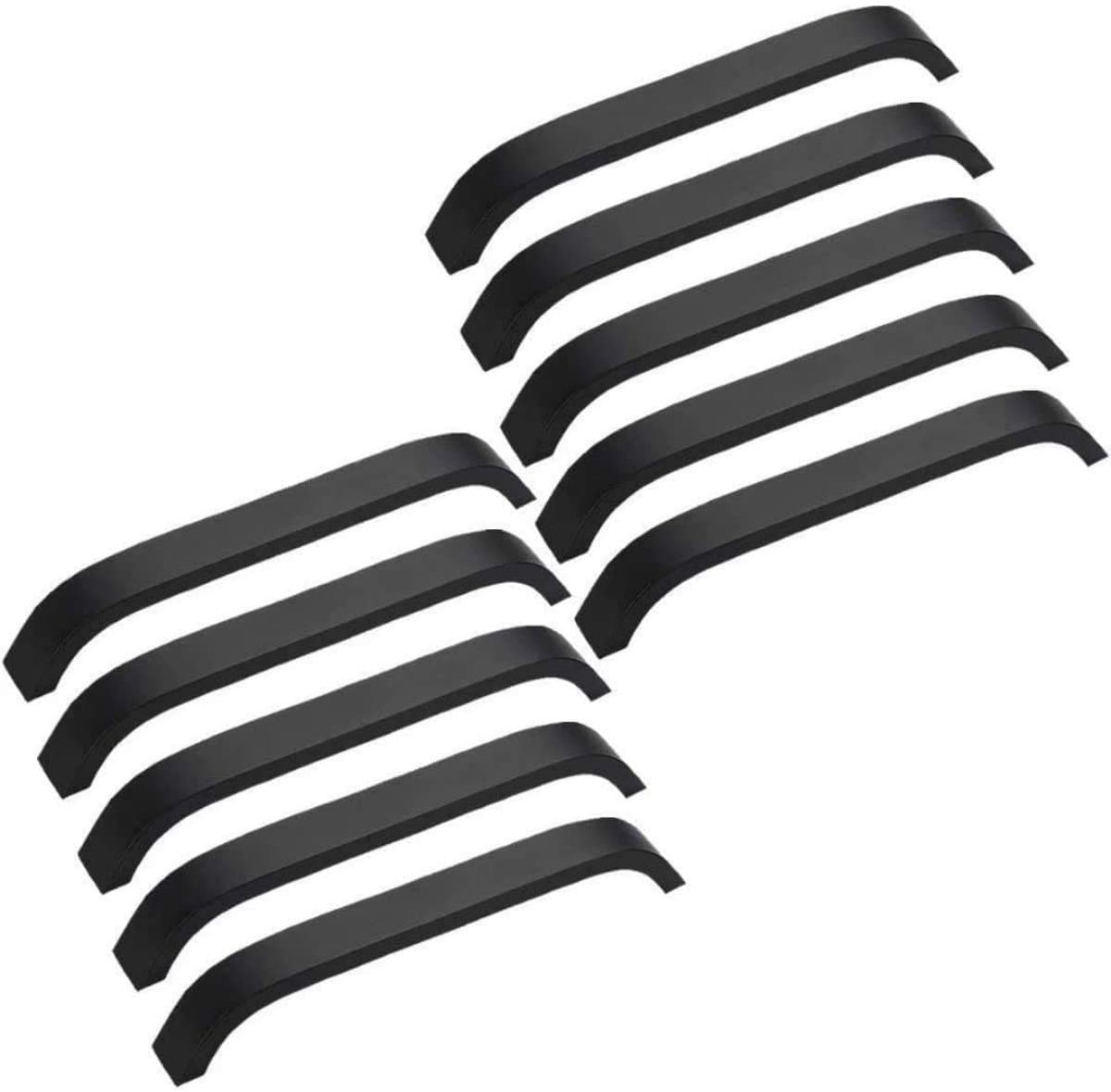 TOVBMUP Handgrepen - Kastgrepen - Deurgrepen - Meubelaccessoires - Keukengrepen - Handgrepen voor deurtjes - Handgrepen Kast - Handgrepen keukenkastjes - Handgreep kast - Meubelbeslag - Keukengreep - deurgreep - Zwart - 160 mm - 10 stuks