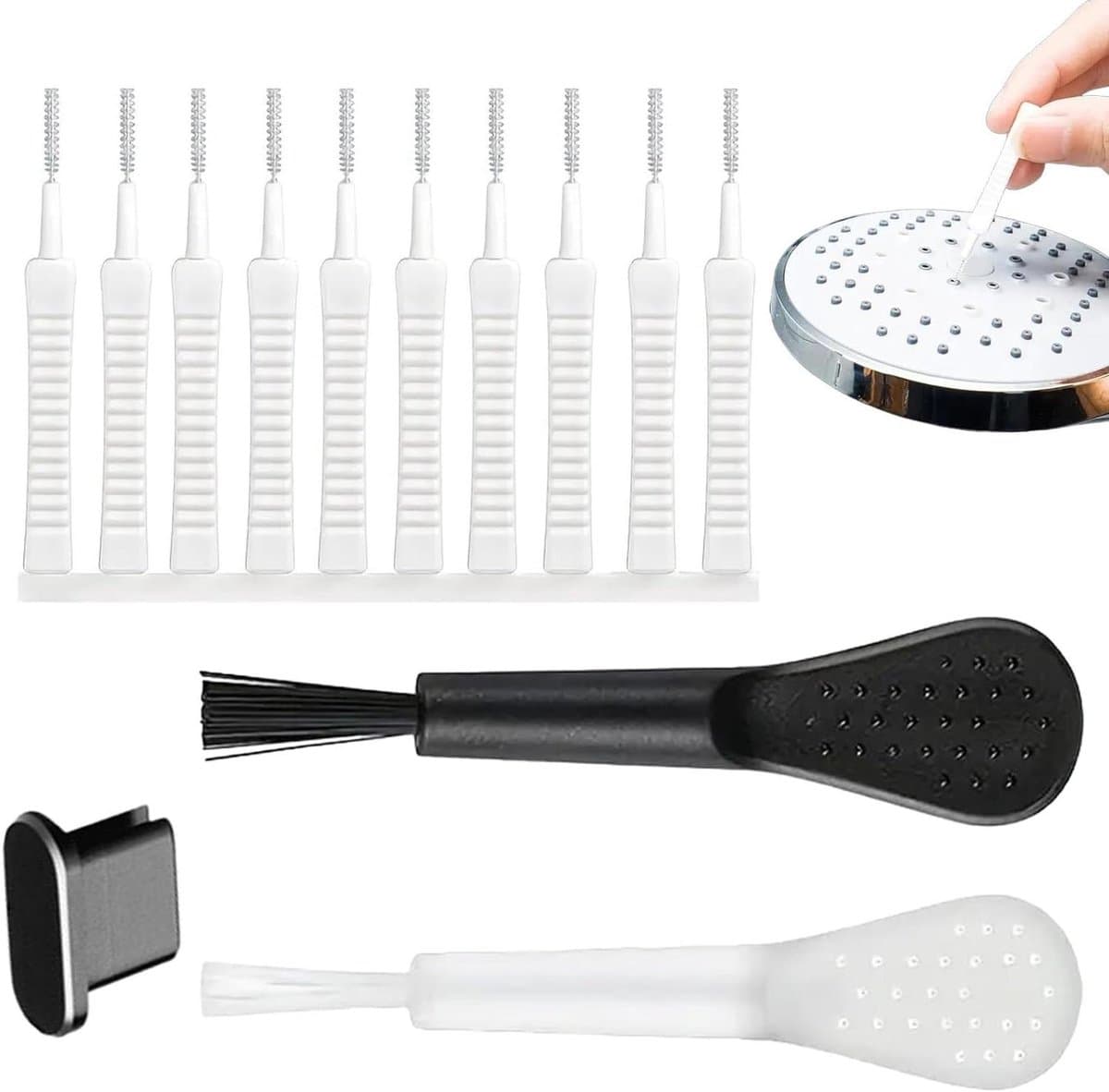 Reinigingsset Elektronica - Poetsborstel Stofplug - Apparaat Onderhoud - Stabiele Ergonomische Grip - 13 Delig - Type-C