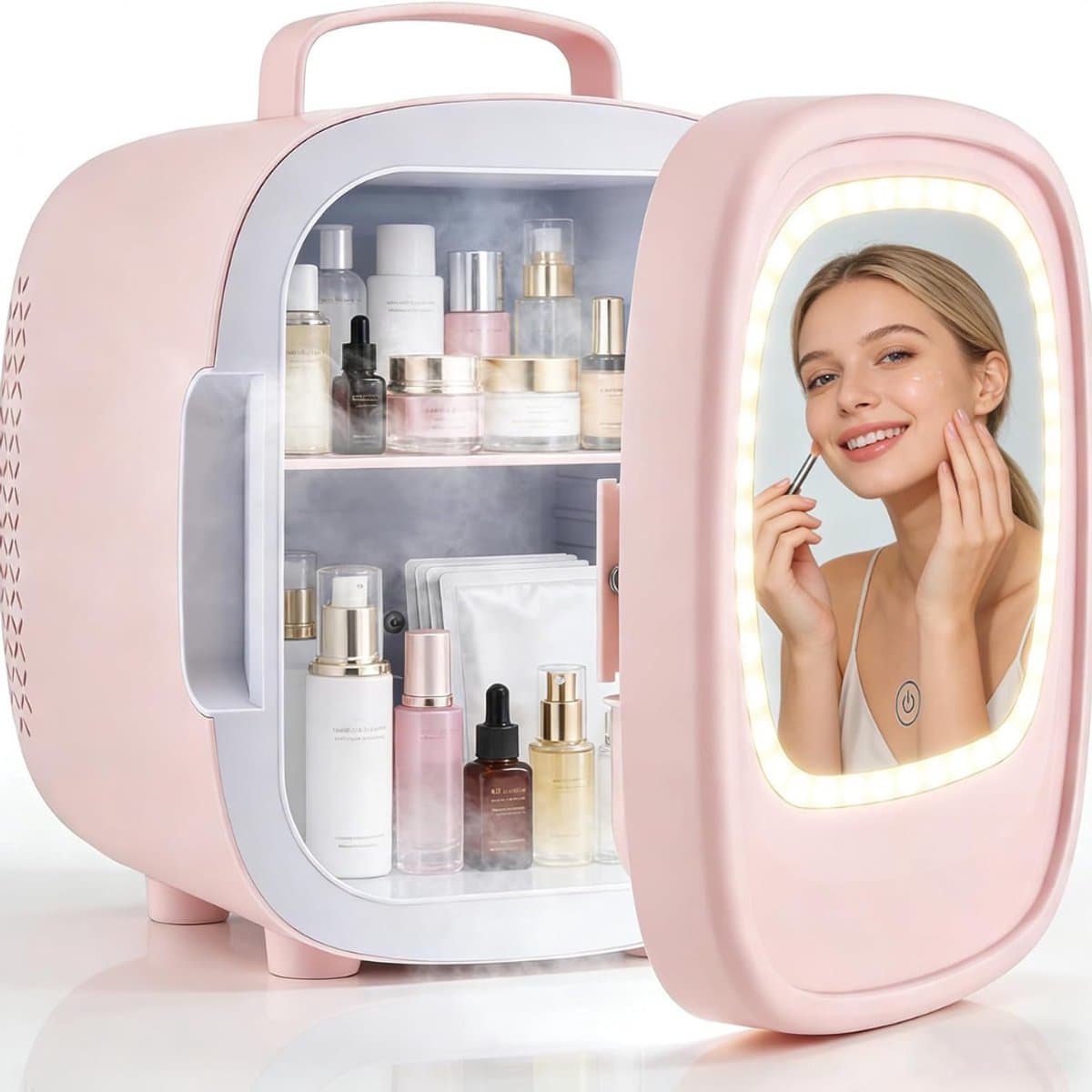 AHD® Mini vriezer - Diepvries - 33L - [Energieklasse E] - Roze - 27cm x 27cm x 21cm