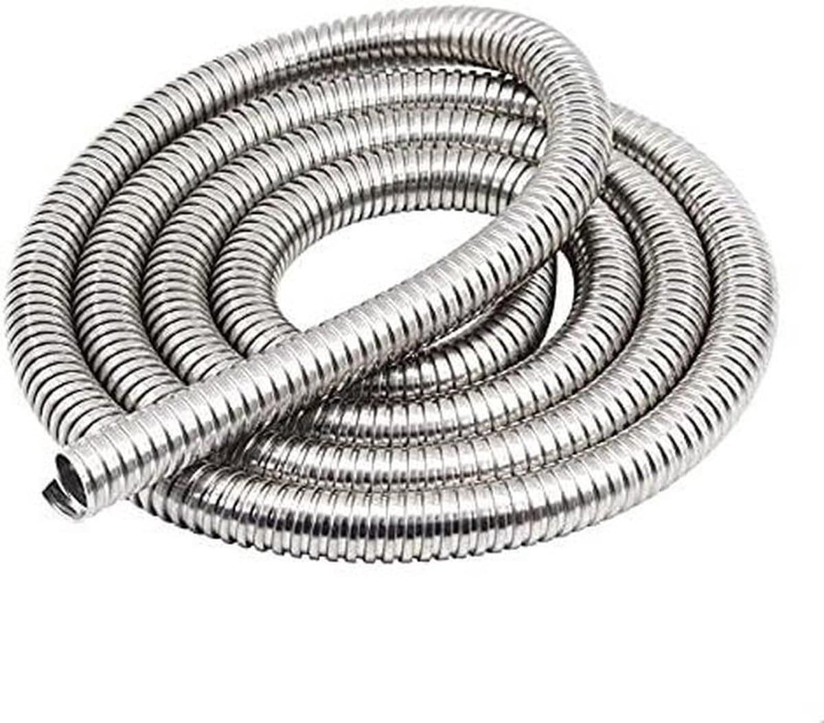 Kabel Beschermhoes - Kabel Bescherming - Kabel Organiseren - Roestvrij Staal 304 - 1 Meter - Zilver