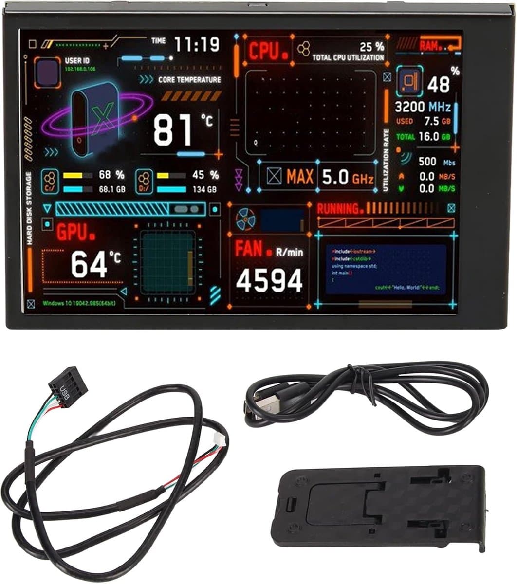 3,5 inch IPS PC Temperatuur Monitor voor CPU, GPU, RAM & HDD monitoring