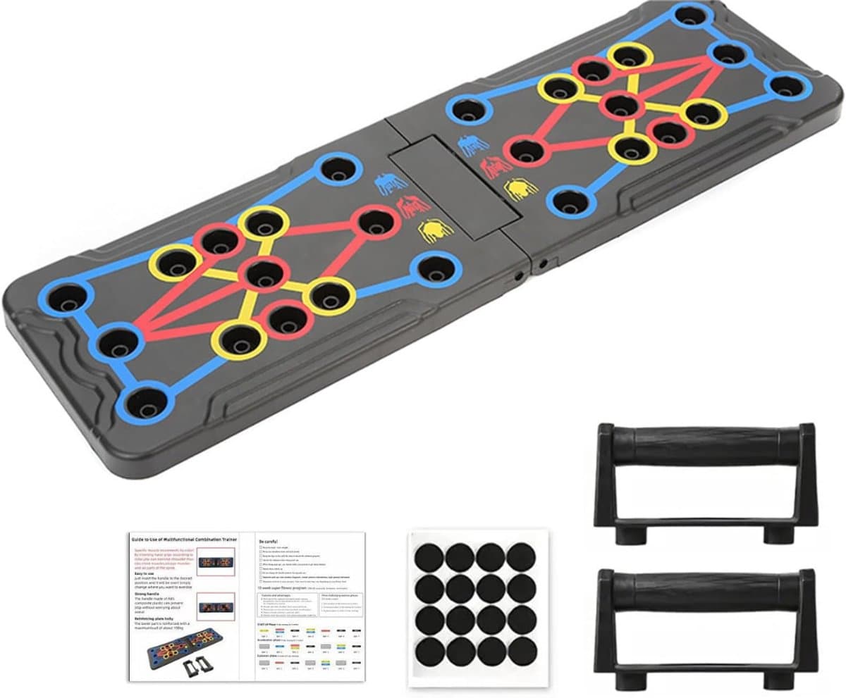 AHD® Push up Bord - Parallettes - Push up Board - Veelkleurig - 35cm x 22cm x 6cm