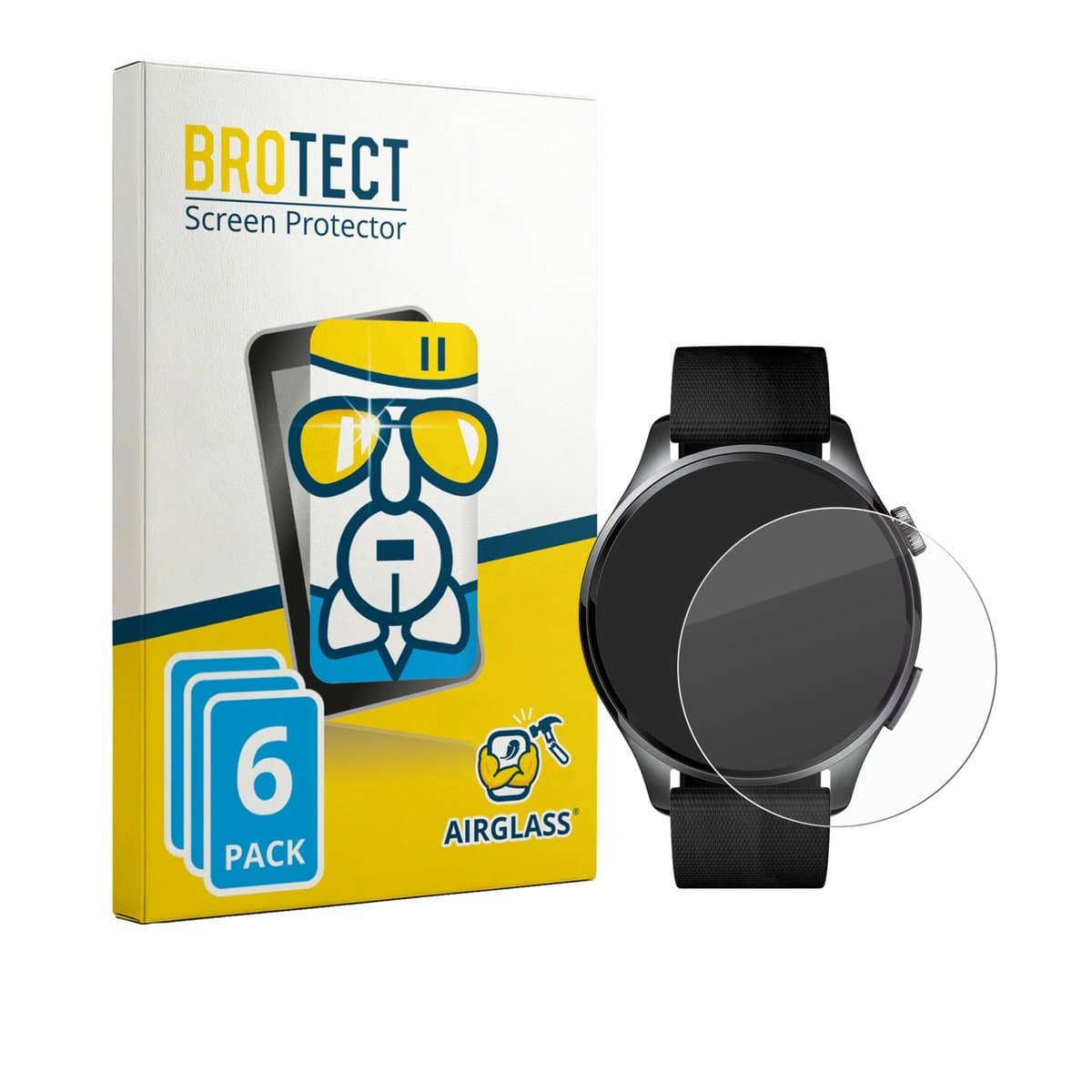 Screenprotector 6 Stuks voor Xiaomi Watch 5 (47 mm) Beschermglas transparant