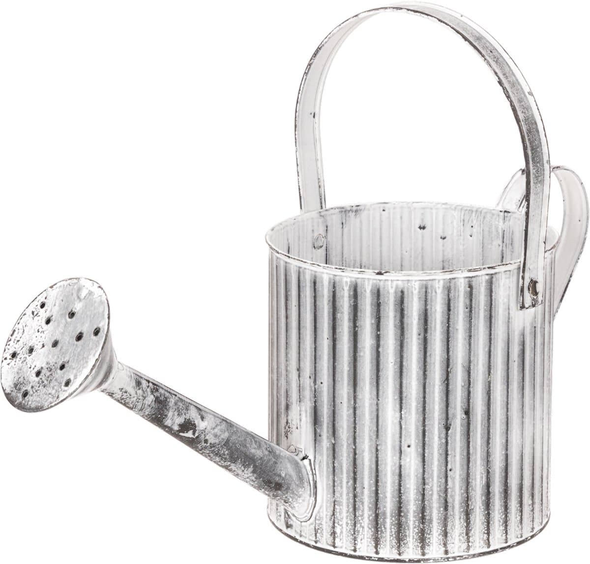 Vintage plantenpot Ø17cm, decoratieve gieter, metalen plantenpot in sh