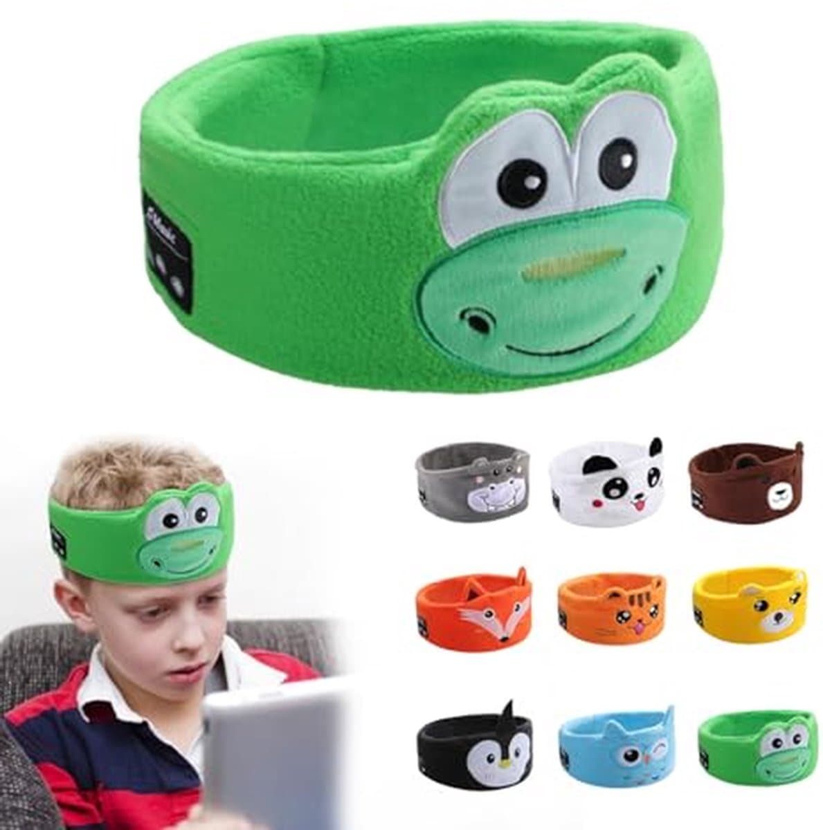 Draadloze Slaaphoofdband - Muziek Hoofdband - Ontspannen Luisteren - Ultradunne Luidsprekers - 15x12x3 cm - Dierenprint