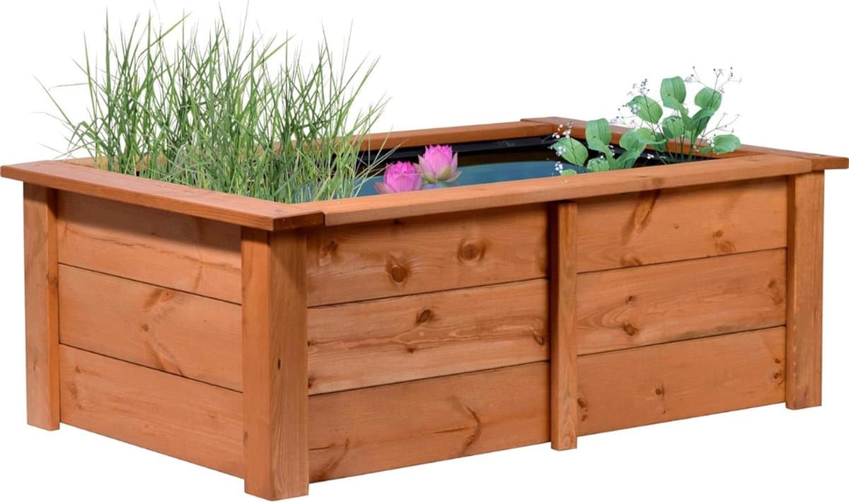 DYNA® Vijverbak - Voorgevormde Vijver - Vijverbakken - Bruin - 42cm x 120cm x 72cm