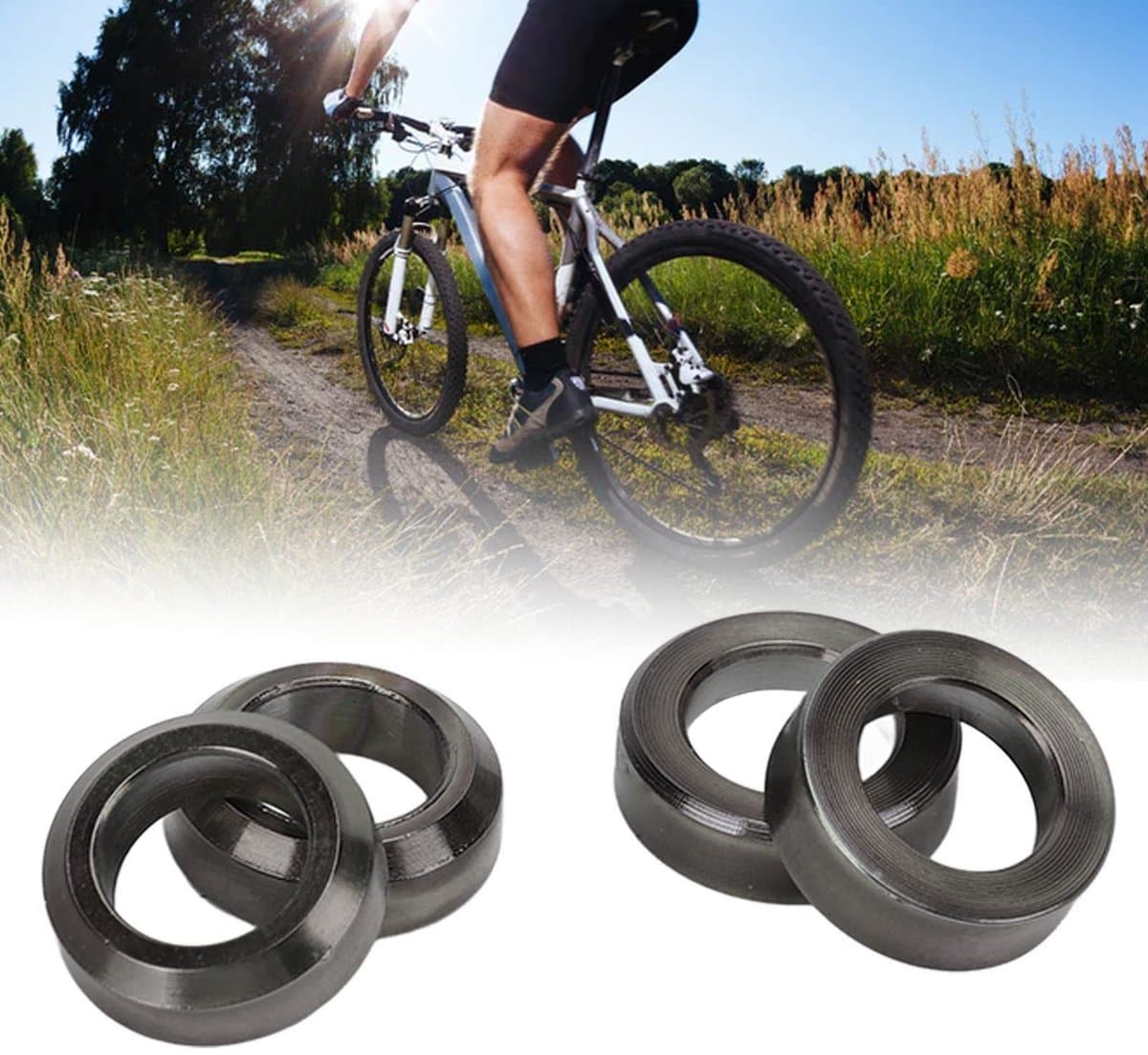 Dailygoods- Remklauw Spacer 4 Stuks - Titanium Legering - Verbeterde Rijervaring - Antislip Spijkers - Eenvoudige Installatie - Lichtgewicht en Compact - Remspacer