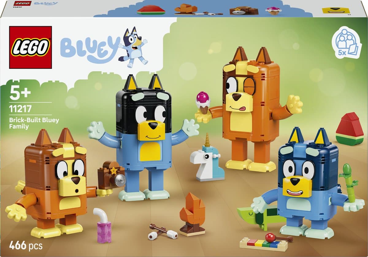 LEGO® Bluey Set 11217 - Bluey-familie speelfiguren van LEGO-stenen