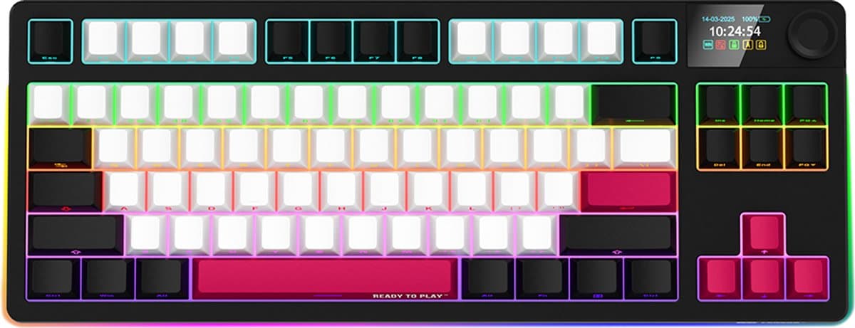 Lorgar Pro Serie - Draadloze Mechanische Gaming Toetsenbord - TKL - RGB - Czarno Czerwona