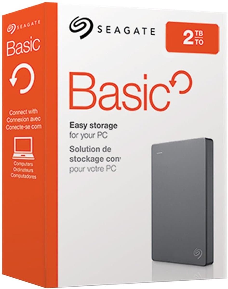 Seagate Basic externe harde schijf 2TB Zilver
