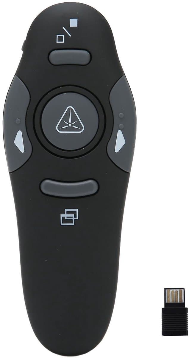 Allecto - Wireless Presenter Remote - Presentatie Clicker - Draadloze Afstandsbediening - Voor Computer en Laptop - Slide Advancer - Geschikt voor ...