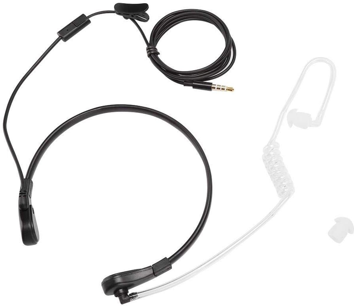 Allecto - Headset - Halsmicrofoon - Stralingsbescherming - Zwart - Oortelefoon - Geschikt voor smartphones - 3,5 mm stekker