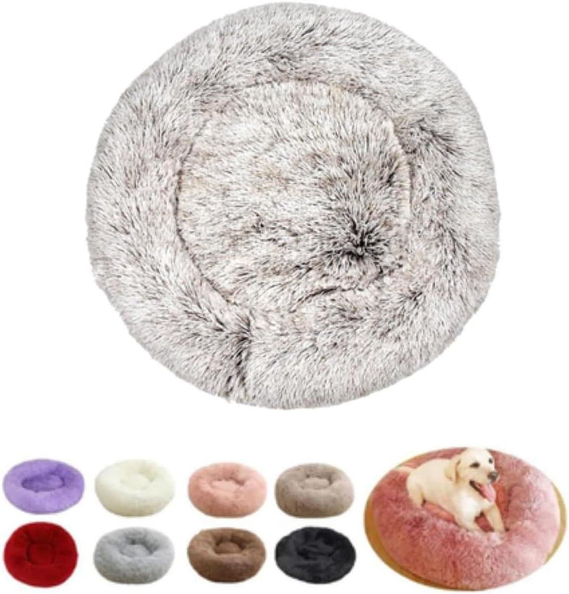 Huisdier Mand - Kattenkussen Hondenkussen - Rustgevend Slapen - Antislip Onderkant - Diameter 40cm - Kleur 24