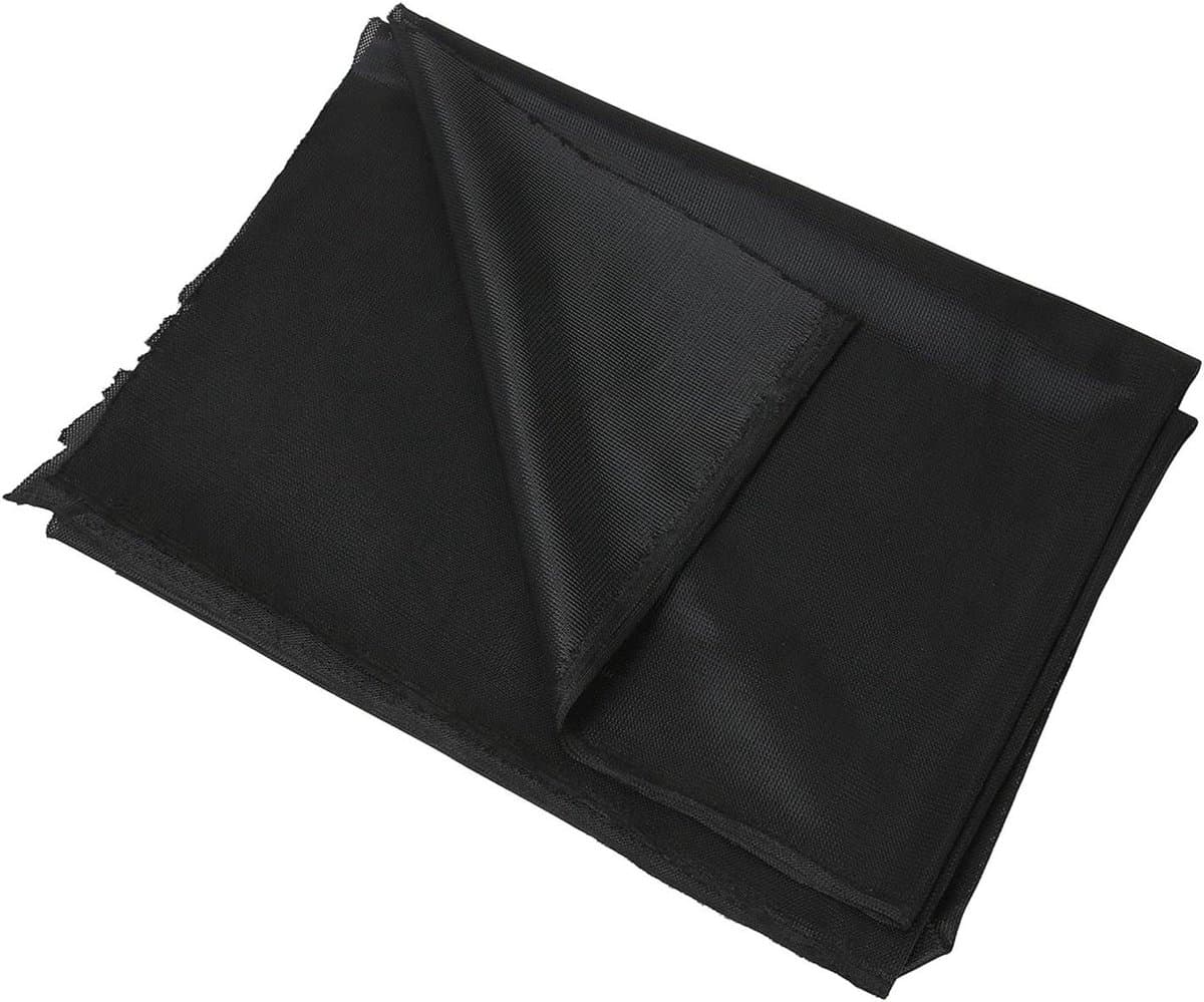 Luidsprekerdoek - Luidsprekergaas Stof - Bescherming Audio - Ademend Waterdicht - 140 x 91 cm - Zwart