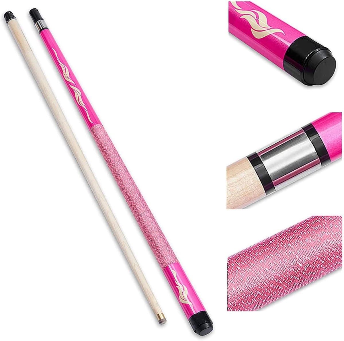 Biljartkeu Set - Keu Stoks - Biljart Spelen - Afneembaar Ontwerp - 147 cm - Roze