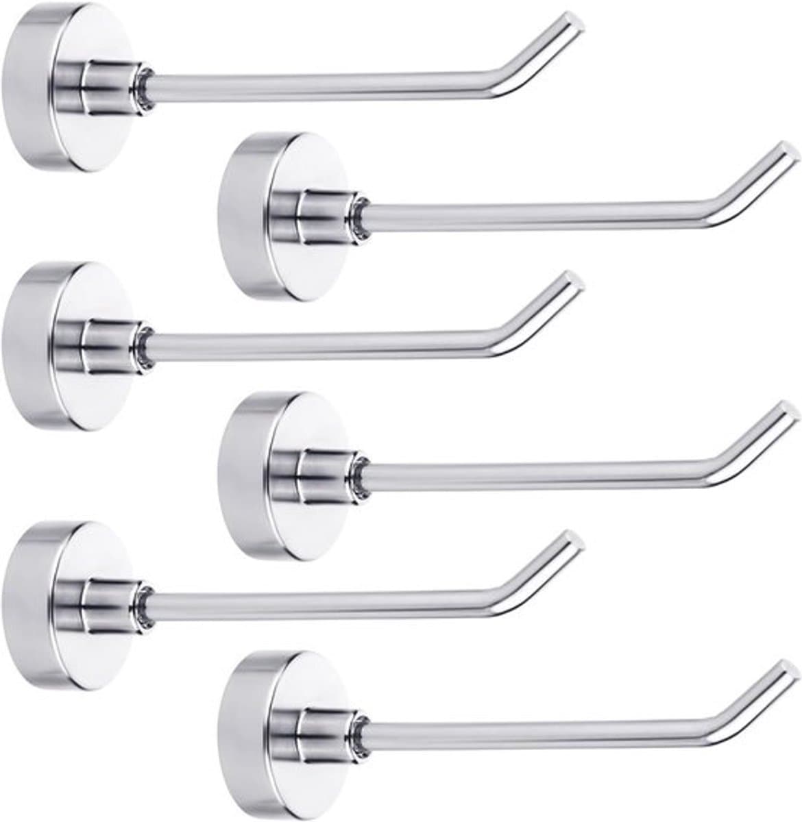 Magnetische Haken 6 Stuks 0,77kg Zware Magneethaken 7,6cm voor Cruisehutten, Handdoek, Grill, Koelkast, Keuken, Garage