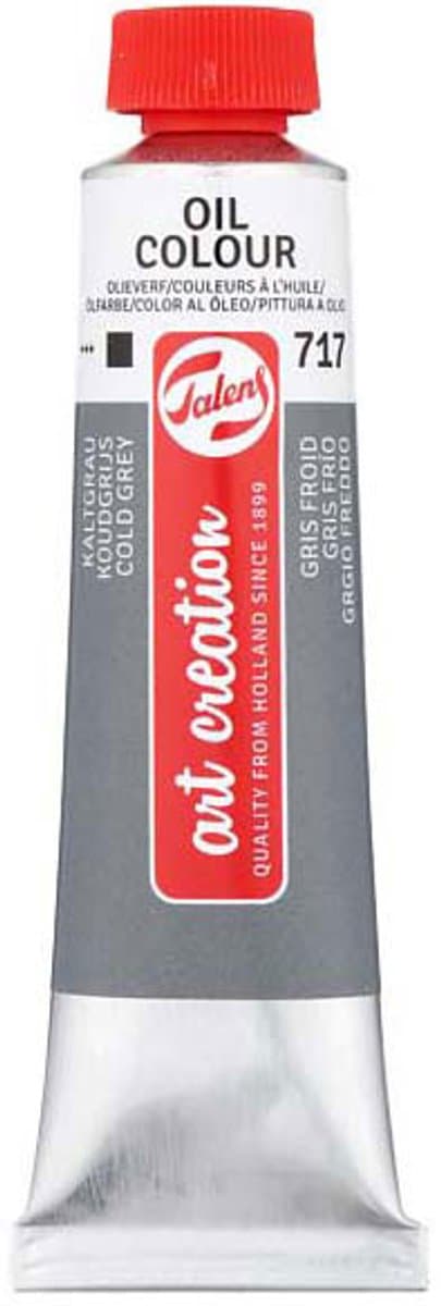 Olieverf koudgrijs 40ml tube voor kinderen schilderen creatief.