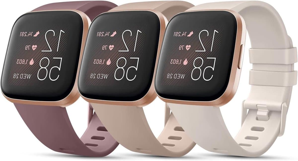 Sportieve vervangband voor Fitbit Versa 2, geschikt voor mannen en vrouwen, zacht en comfortabel, diverse kleuren beschikbaar