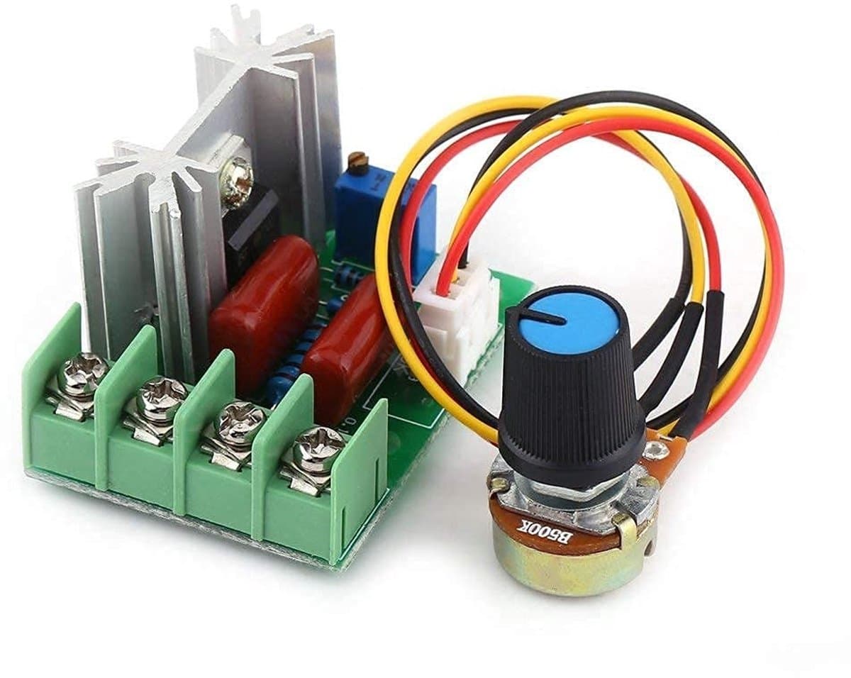 Solidchoice - Dailygoody - Voltage Regulator - Temperatuurcontroller - Eenvoudig te gebruiken - 2000W - Snelheidsregelaar - Geschikt voor diverse toepassingen