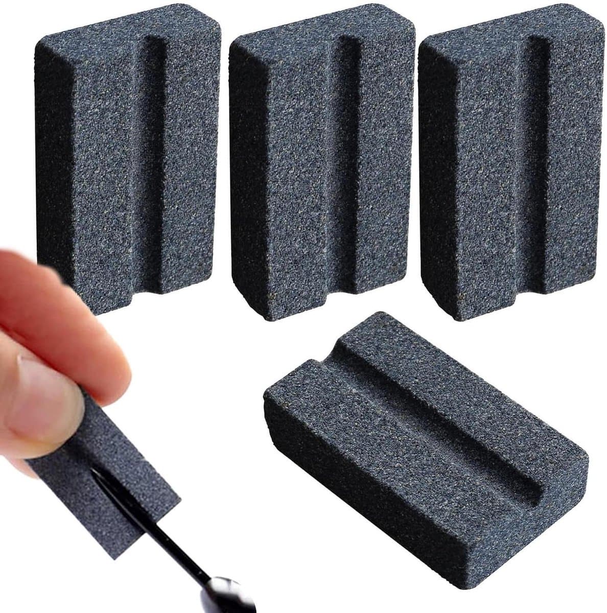 Dartslijpsteen - Steenslijper dartpijlen - Dartscherpte behouden - V-vormige puntenslijper - 5 x 3 x 2 cm - Grijs