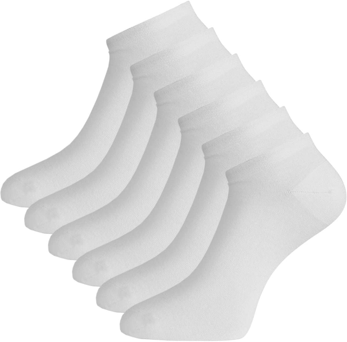 Bamboo Basics Sneakersokken Dani - 6-pack - Maat 35-40 - Bamboe Witte Sokken - Onzichtbare Sokken