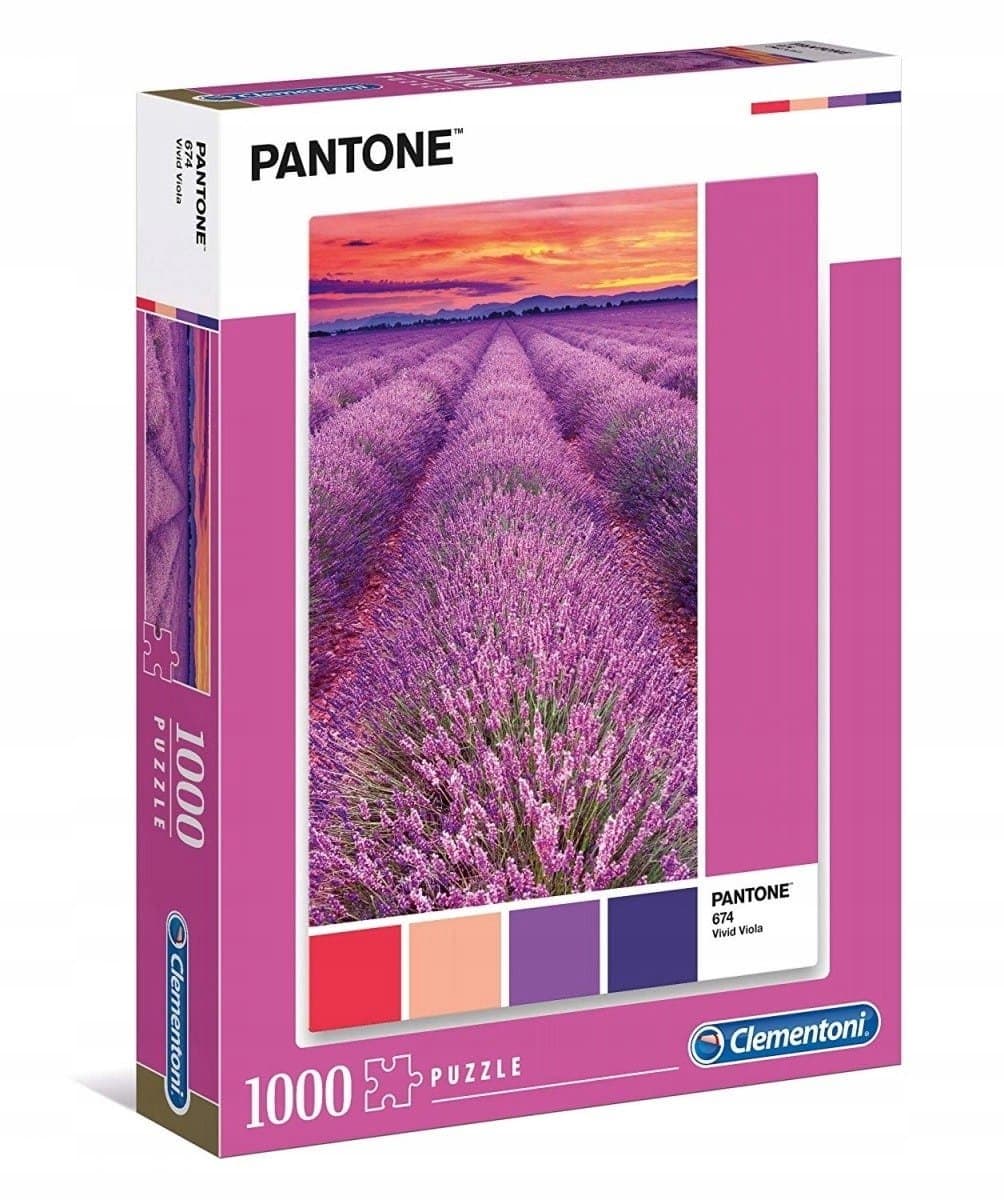 Clementoni Legpuzzel - Pantone Puzzle Collectie - Vivid Viola - 1000 stukjes, puzzel volwassenen