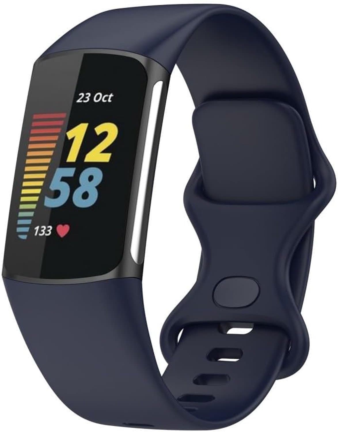 Armband compatibel met Fitbit Charge 6/Charge 5, zachte siliconen sportreservearmband voor Fitbit Charge 6 5, horlogeband voor dames en heren