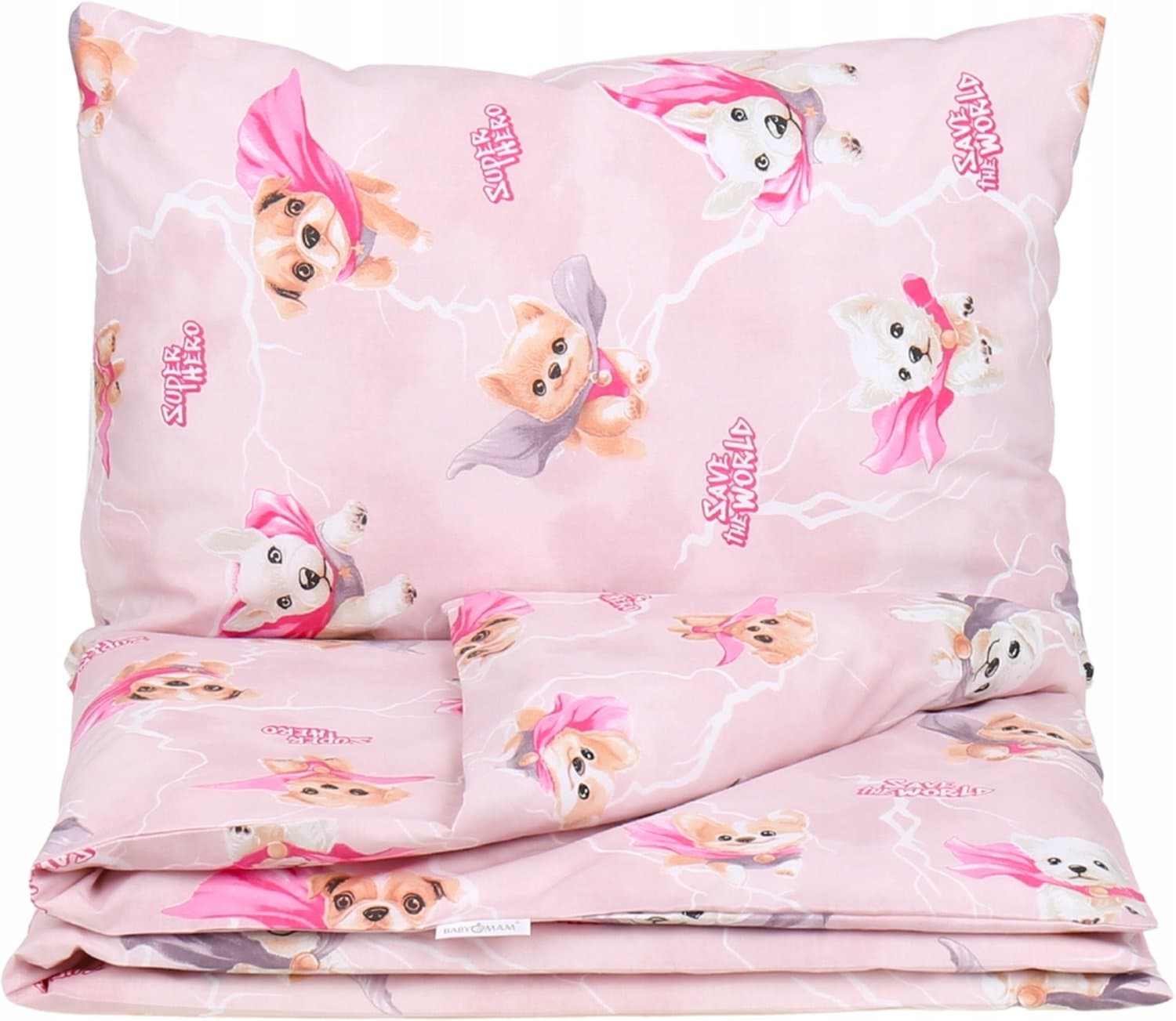 Babymam Kinderbeddengoed 2-delig 135x100cm & 60x40cm Katoen