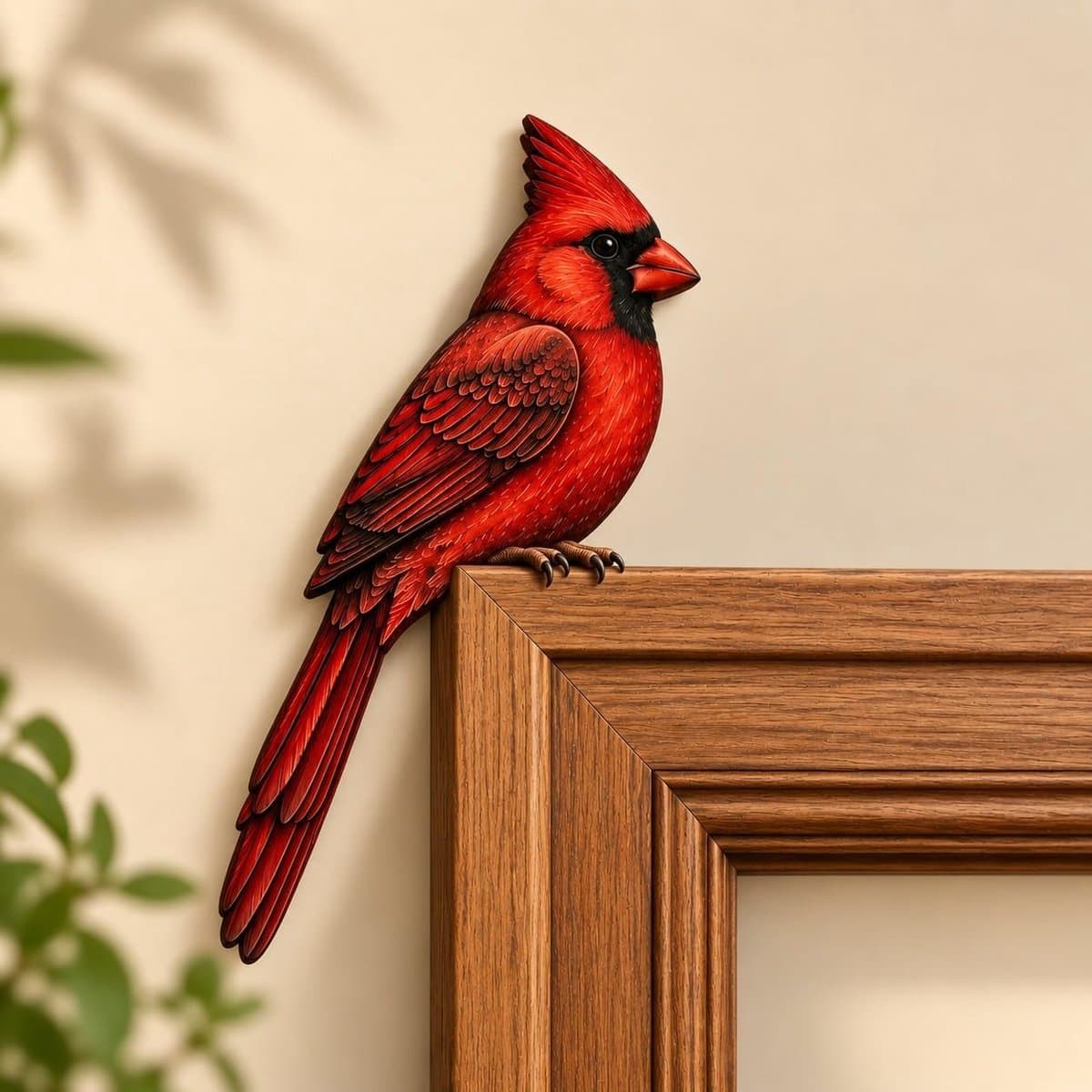 Namajunas - Houten deurtopper - Rustieke vogelhoekdecoratie voor thuis - Wanddecoratie - Muurdecoratie - Natuurdecoratie voor deuren en kozijnen - Cadeau voor natuurliefhebbers - Mees