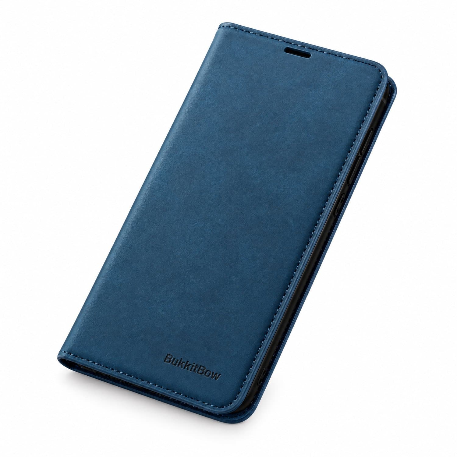 BukkitBow - Leather Case - Kunstleer - Card Case - Hoesje voor Galaxy A40 – Blauw