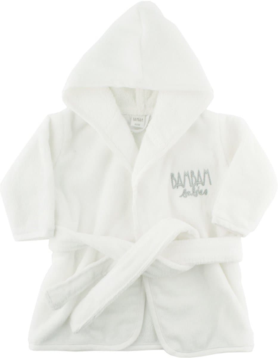 BAMBAM Badjasje maat L (74/80) - Wit - Baby cadeau