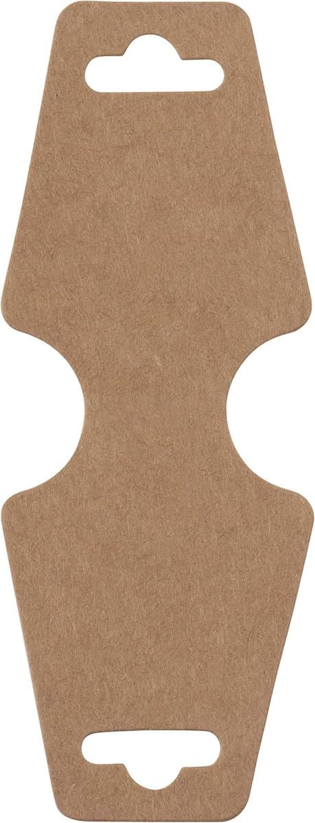 Kaarten - 200-Pack Blank Armband Kaart, Ketting Display Kaart, Armband Display Kaarten, Sieraden Hangende Kaarten voor Armbanden, Ketting, Enkeltje, Mode Sieraden, Kraft Bruin, 4.75 x 1.75 Inches