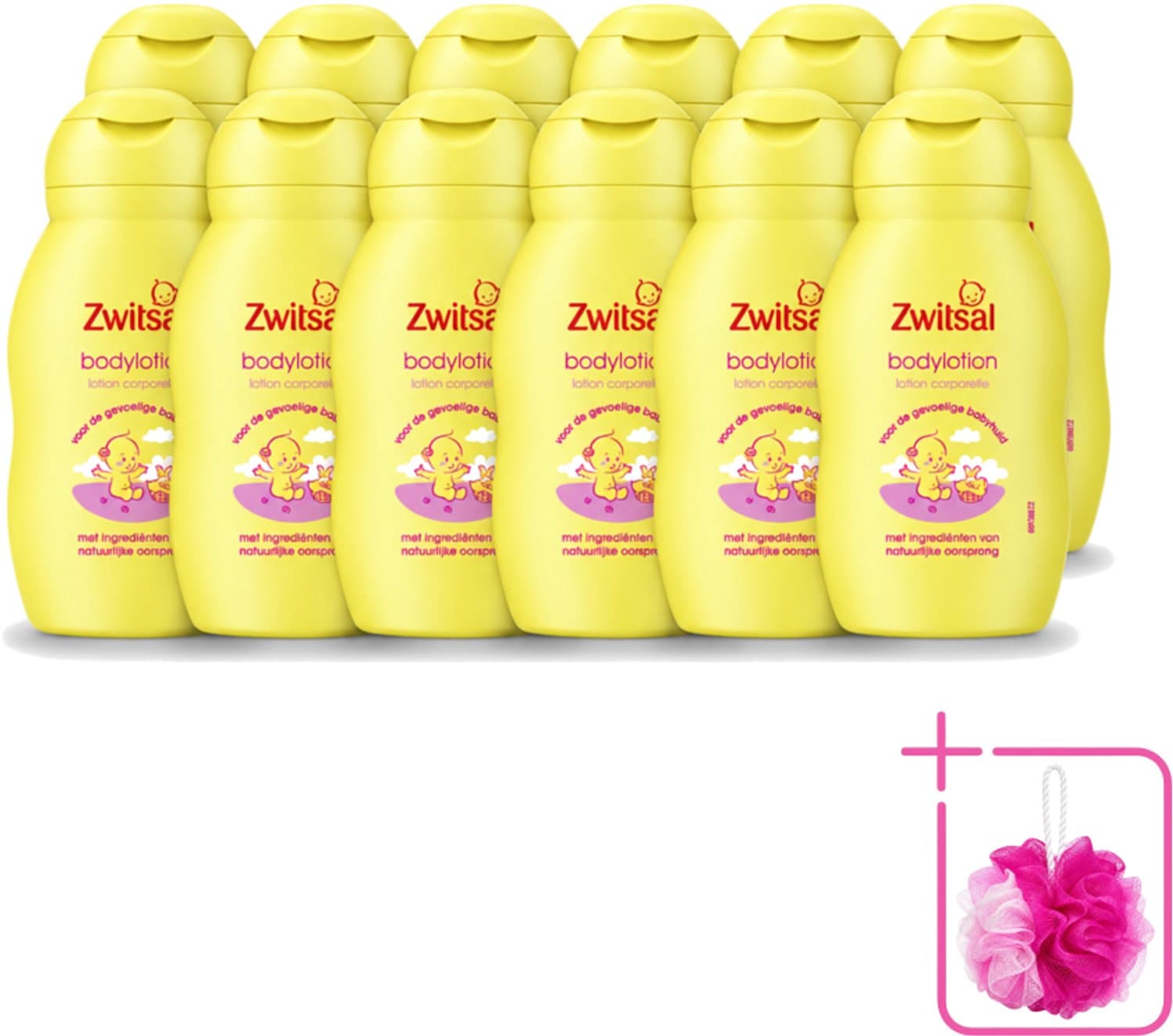 12 x Zwitsal - Verzorgende Bodylotion - Gevoelige Babyhuid - 75 ml - Bulkverpakking - Babyhuid verzorging - Douchemop - Zwitsal bodylotion