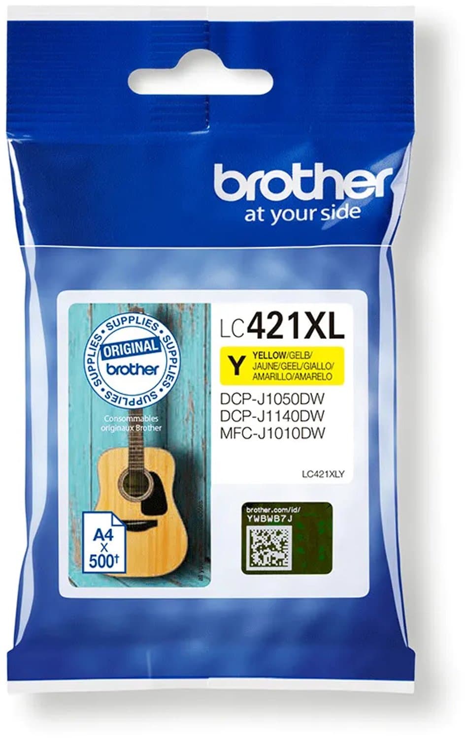 Brother LC-421XL Cartridge Geel