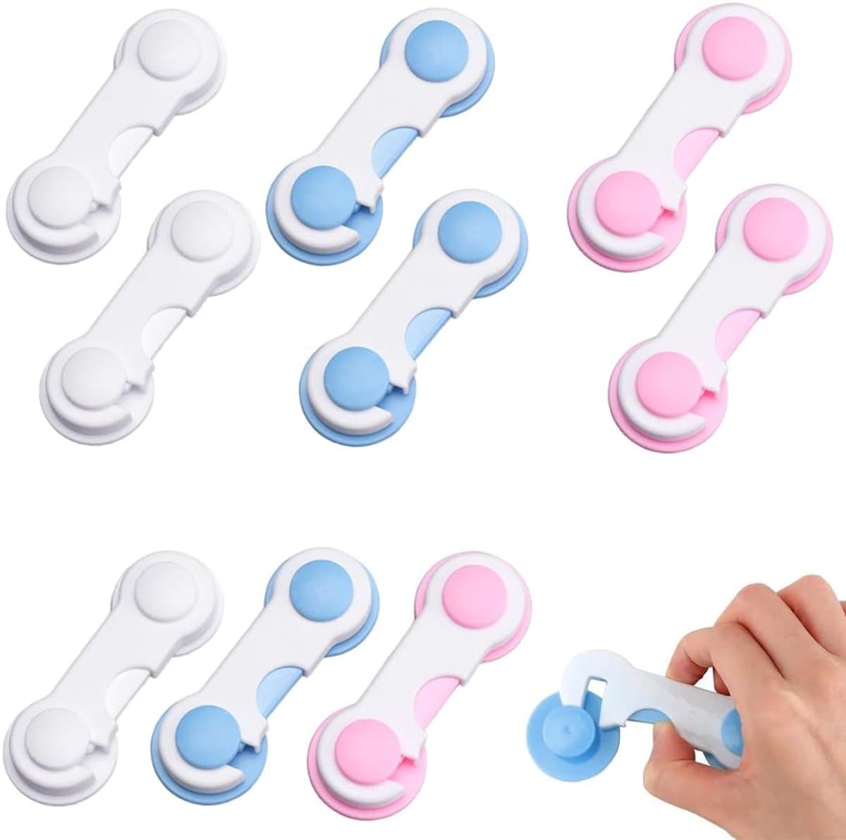 9 stuks, kinderbeveiliging, laden voor baby's en peuters, ladebeveiliging voor meubels, keuken, kastbeveiliging baby met lijm, geen boren