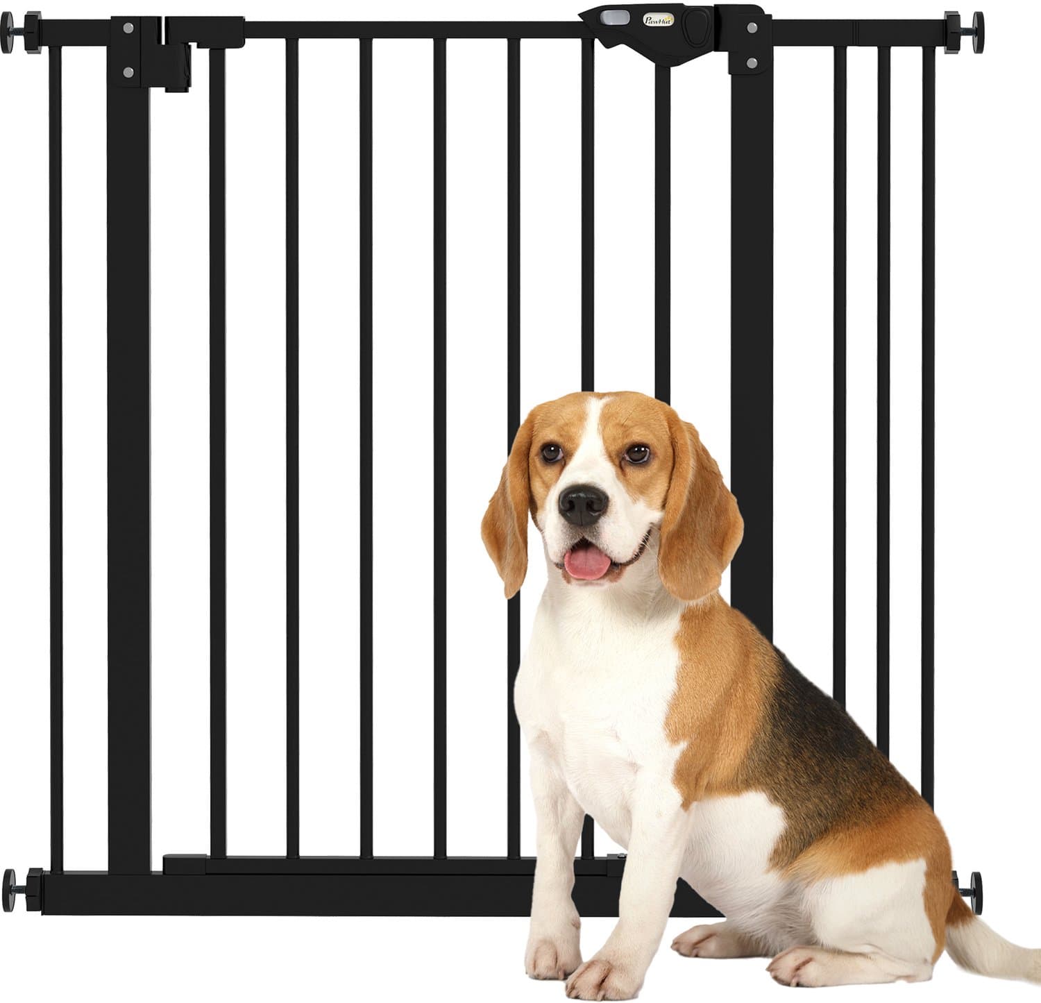 Deurhek zonder boren auto-close - Metaal en kunststof - voor breedte 74-87 cm - Zwart
