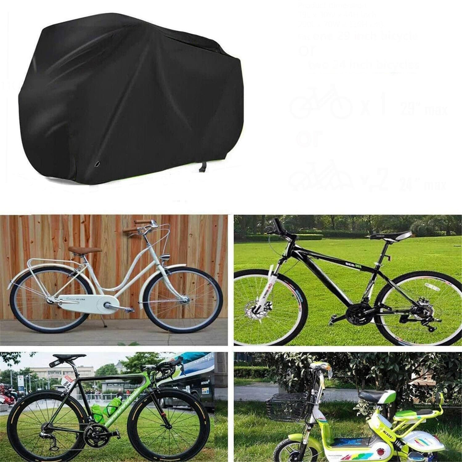 Fietshoes, Hoezen Voor Het Opbergen Van 3 Fietsen, Waterdichte Fietshoes, Uv-Werende en Winddichte Regenhoes.