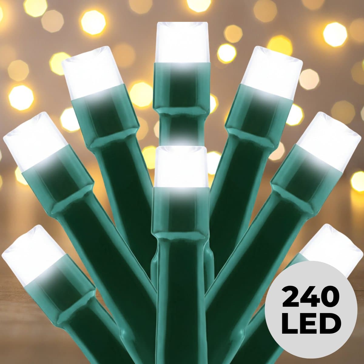 Lomera Kerstverlichting - Kerstlampjes - Kerstboomverlichting LED Lichtsnoer - 240 LED Lampjes - 18 Meter - Wit Licht - Binnen en Buiten - Ip44 Spatwaterdicht - Energiezuinig - Kerstverlichting - Feestverlichting - Tuinverlichting