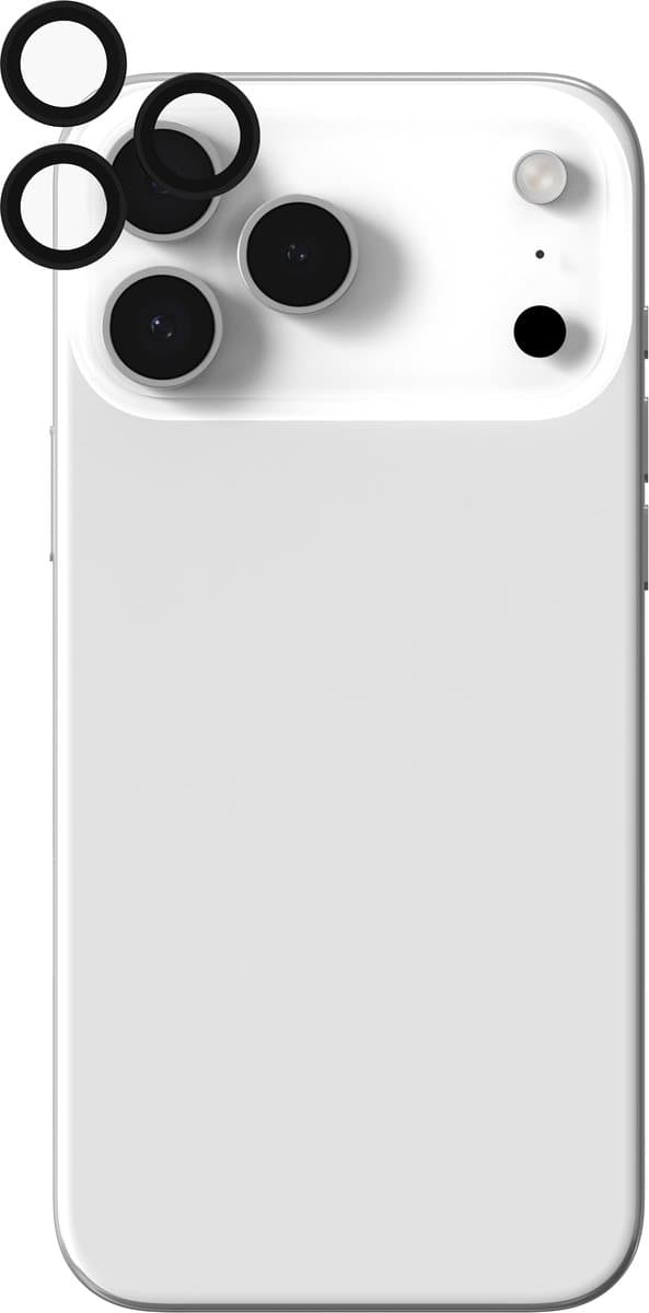 ZAGG Camera Protector Geschikt voor iPhone 17 Pro (Max) / 16 Pro (Max) / 15 Pro (Max) - Glass Elite Camera Rings - Tempered Glass - Zwart