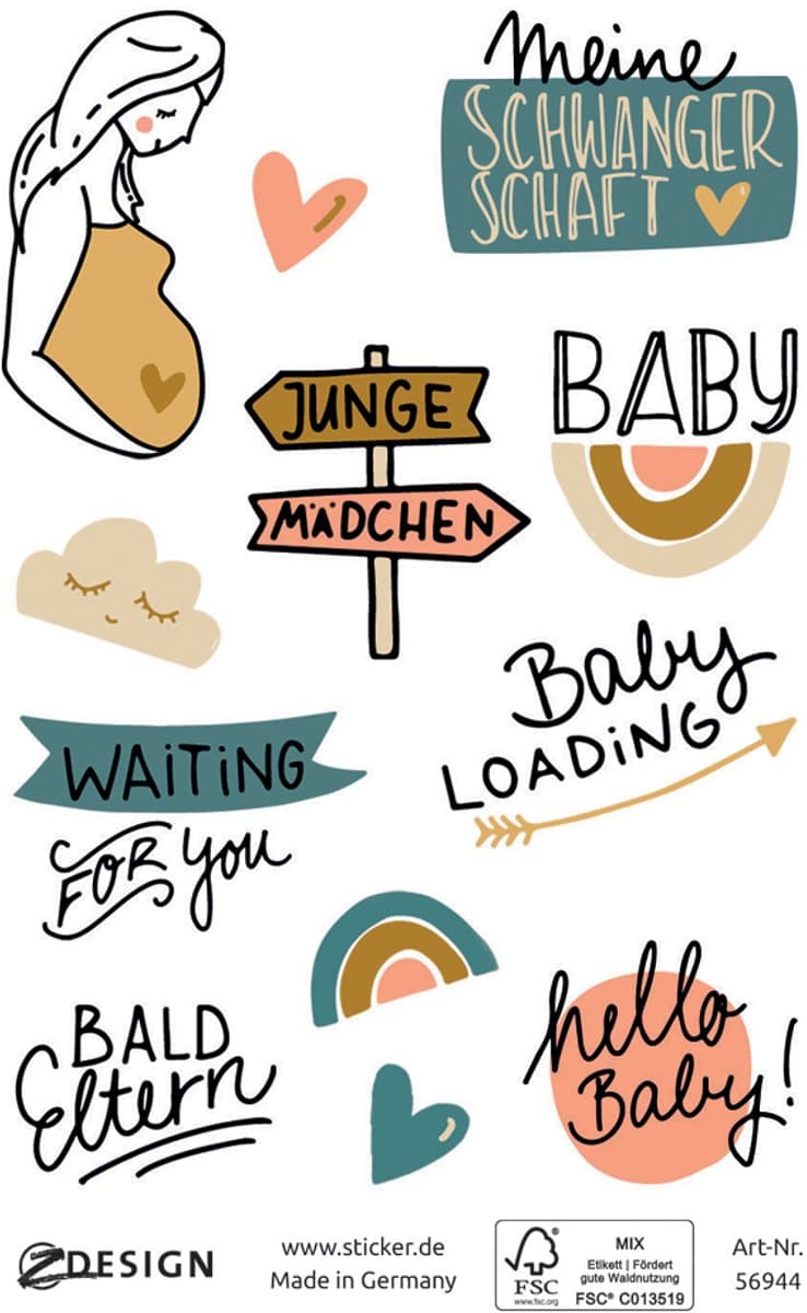 Creativiteits-stickers 'Zwangerschap'